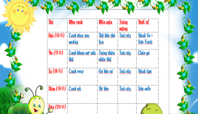 Thực đơn tuần 14