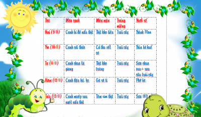 Thực đơn tuần 13