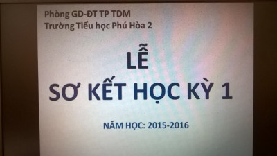 Sơ kết Học Kỳ I- Năm học 2015-2016