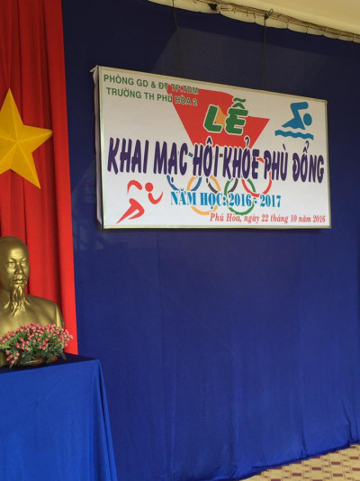 Trường TH Phú Hòa 2 tổ chức Hội khỏe Phù Đổng và thi vẽ tranh